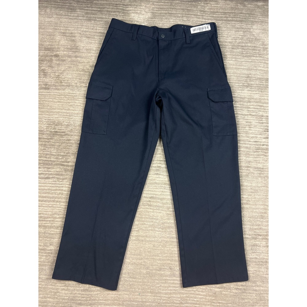 Cintas Cargo Pants Mens 35 Navy Blue ComfortFLEX Workwear Utility Straight Leg